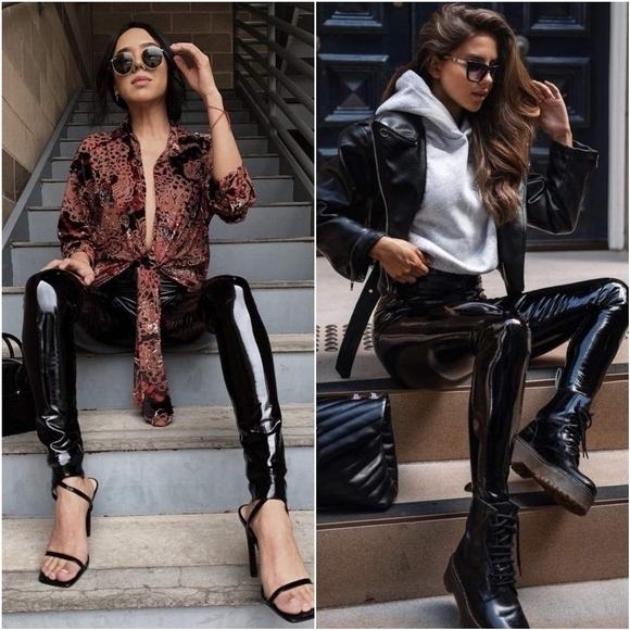 NWT Commando Black Patent Leather Leggings Size S - Picture 8 of 8